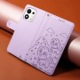 Honor 600 Smart 5G suojakotelon violetti koirakuviointi tekee siitä iloisen näköisen.