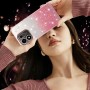 Ruusukultainen kukkakoriste ja glitteri tekevät Honor 600 Smart 5G suojakuoresta näyttävän.