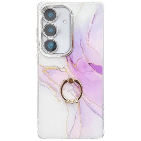 Samsung Galaxy A26 5G suojakuoressa on kätevä sormuspidike tukevampaa otetta varten.