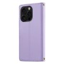 iPhone 16 Pro violetti suojakotelo taittuu käteväksi vaakasuuntaiseksi jalustaksi.