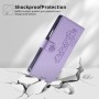iPhone 16 Pro violetti söpöt kissat suojakotelo suojaa puhelinta kolhuilta ja putoamisilta.