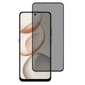 Honor 400 Smart 5G Privacy panssarilasi tummentaa näkymää sivulta ja suojaa näyttöä naarmuilta.