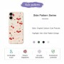 Sivukuosi piristää iPhone 17 suojakuoren ilmettä rusetti ja kirsikkakuvioin.
