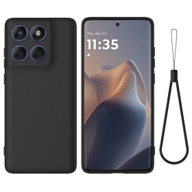 Rannehihna helpottaa Motorola Moto G67 puhelimen kantamista mukana.