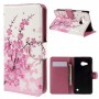 Lumia 550 vaaleanpunaiset kukat puhelinlompakko