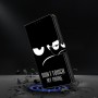 Motorola Moto G67 / G87 / G77 lompakkokotelon etukannessa on näyttävä Don't Touch My Phone kuvio.