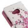 Lumia 550 vaaleanpunaiset kukat puhelinlompakko