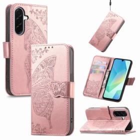 Samsung Galaxy A27 lompakkokotelossa kortit kulkevat mukana ja kansi taittuu vaakatasoon jalustaksi.