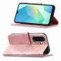 Samsung Galaxy A27 lompakkokotelo taittuu vaakatasoon jalustaksi videoiden katselua varten.