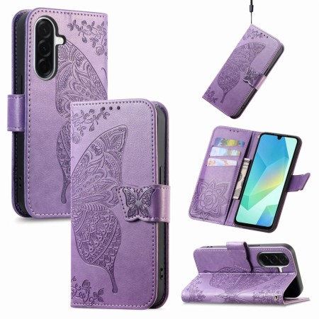 Samsung Galaxy A27 lompakkokotelon perhoskuvio ja korttipaikat tuovat arkeen tyyliä ja käytännöllisyyttä.