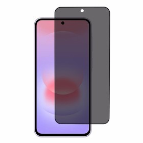 Samsung Galaxy A27:n yksityisyyssuojalasi tummentaa näkymää sivulta katsottuna.