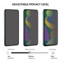 Yksityisyyssuojalasin tummuutta voi säätää tarpeen mukaan Samsung Galaxy A27:ssa.