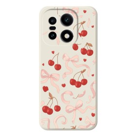 OnePlus 15 suojakuori tuo puhelimeen hempeän kirsikkakuvioisen ilmeen.