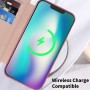 Sormuspidike sopii langattomaan lataukseen iPhone 15 lompakkokotelossa.