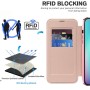 RFID suojaus estää korttien etälukemista iPhone 15 lompakkokotelossa.