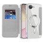 iPhone 17e / 16e suojakotelossa kortit kulkevat kätevästi mukana sivutaskussa.