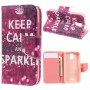 Huawei Y360 keep calm and sparkle puhelinlompakko