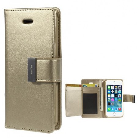 iPhone 5/5s samppanjan kultainen puhelinlompakko