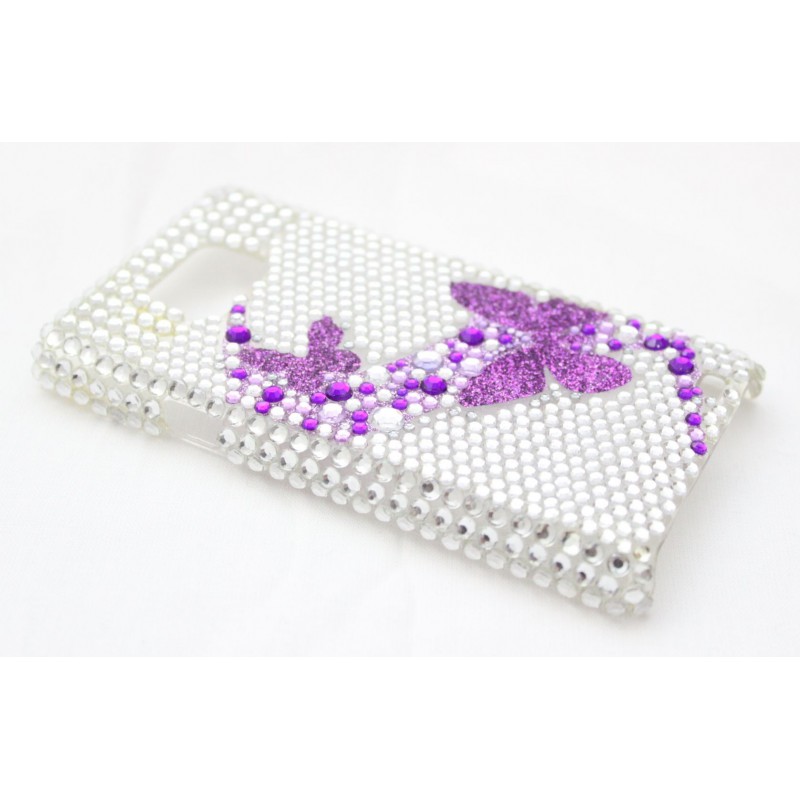Galaxy S2 violetti perhonen bling suojakuori. Galaxy S2 violetti perhonen bling suojakuori.