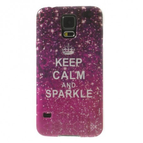 Galaxy S5 keep calm and sparkle silikonisuojus.