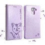 Huawei Honor 7 violetti kissa puhelinlompakko