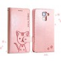 Huawei Honor 7 vaaleanpunainen kissa puhelinlompakko