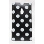 Lumia 800 polka dot suojakuori musta tausta valkoisia täpliä.