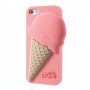iPhone 5 vaaleanpunainen jäätelö silikonisuojus.