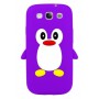 Galaxy S3 violetti pingviini silikonisuojus.