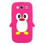 Galaxy S3 hot pink pingviini silikonisuojus.