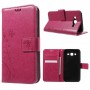 Samsung J5 hot pink perhoset puhelinlompakko