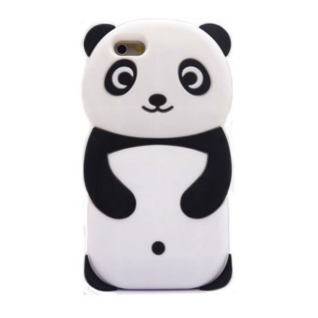 iPhone 5 valkoinen panda silikonisuojus.