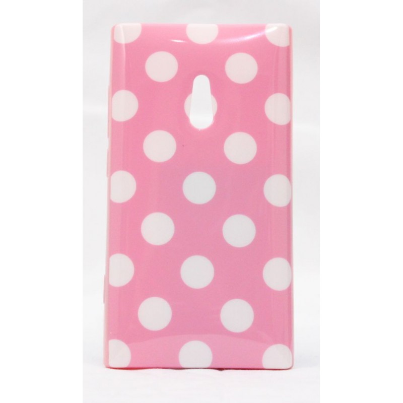 Lumia 800 polka dot suojakuori vaaleanpunainen tausta valkoisia täpliä. Lumia 800 polka dot suojakuori vaaleanpunainen tausta valkoisia täpliä.