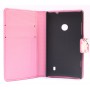 Lumia 520 vaaleanpunaiset kukat lompakkosuojakotelo.