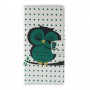Huawei Honor 4C vihreä pöllö puhelinlompakko