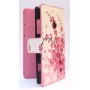 Lumia 520 vaaleanpunaiset kukat lompakkosuojakotelo.