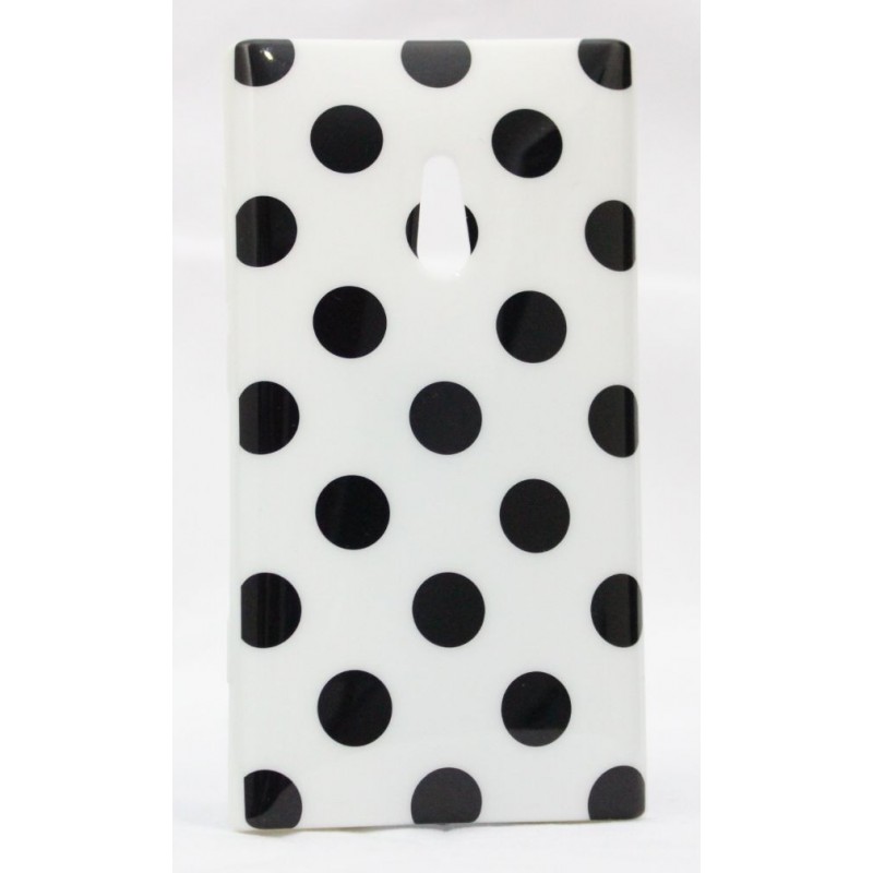 Lumia 800 polka dot suojakuori valkoinen tausta mustia täpliä. Lumia 800 polka dot suojakuori valkoinen tausta mustia täpliä.