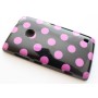 Lumia 520 musta-pinkki polka dot suojakuori. – laadukas rakenne näkyy lähikuvasta