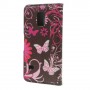 Samsung Galaxy S5 mini kukkia ja perhosia puhelinlompakko