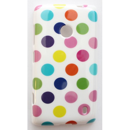 Lumia 520 värikäs polka dot suojakuori.