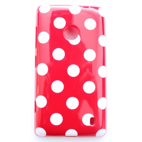 Lumia 520 punainen polka dot suojakuori.