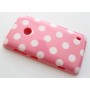 Lumia 520 vaaleanpunainen polka dot suojakuori. – kaunis kuori esillä tuotekuvassa