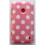 Lumia 520 vaaleanpunainen polka dot suojakuori. – ohut ja tyylikäs suojakuori esillä