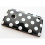 Lumia 520 musta polka dot suojakuori.