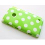 Lumia 520 limenvihreä polka dot suojakuori. – huolella viimeistelty tuote lähikuvassa