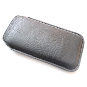 iPhone musta nahka vetoliuska suojakotelo. – koko puhelimen peittävä ja suojaava kotelo