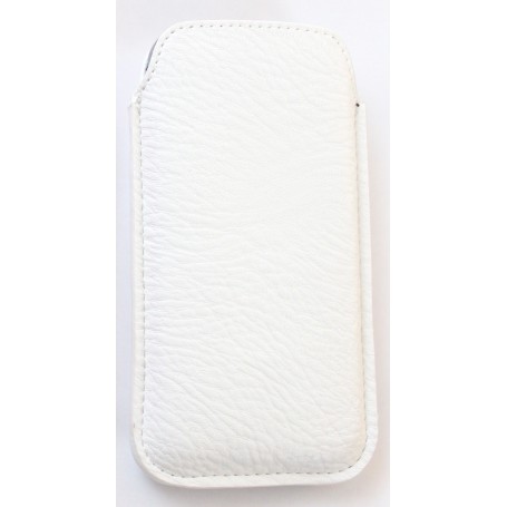 iPhone valkoinen nahka vetoliuska suojakotelo