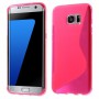 Samsung Galaxy S7 edge roosan punainen silikonisuojus.