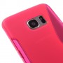 Samsung Galaxy S7 edge roosan punainen silikonisuojus.