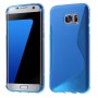 Samsung Galaxy S7 edge sininen silikonisuojus.